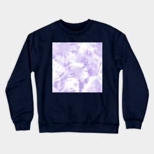 Purple and White Pastel Tie-Dye Crewneck Sweatshirt